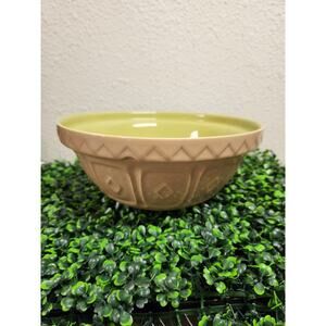 Vintage Mason Cash Mixing Bowl # 18 - Tan & Green